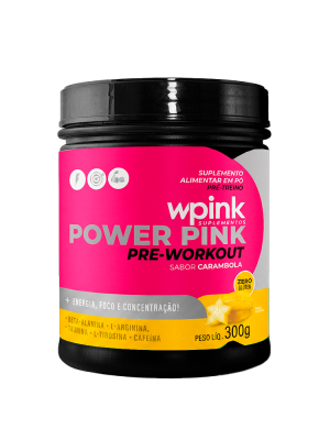 super power pink de carambola - pré-treino - 300g - wp
