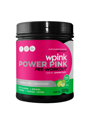 super power pink de limão - pré-treino – 300g - wp