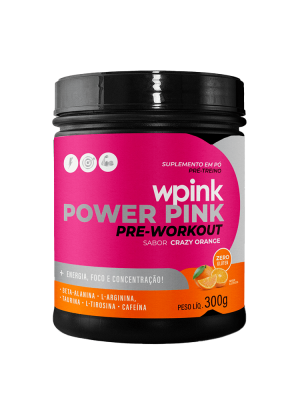 super power pink de laranja - pré-treino – 300g - wp