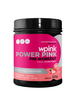 super power pink de lichia - pré-treino – 300g - wp